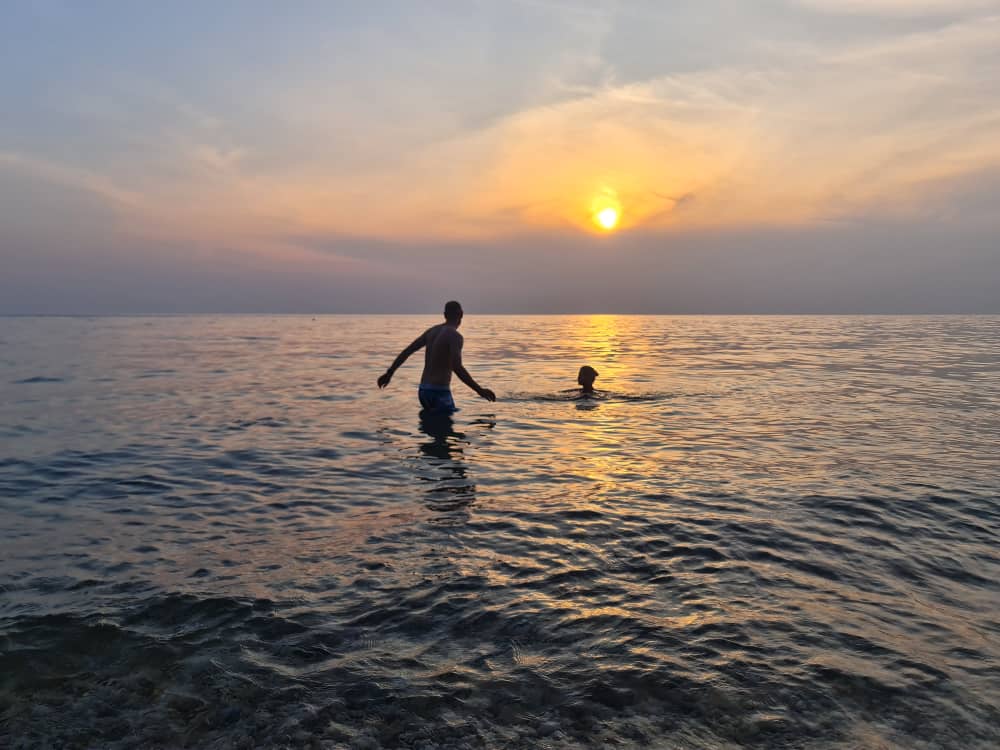 Sunset Swimming