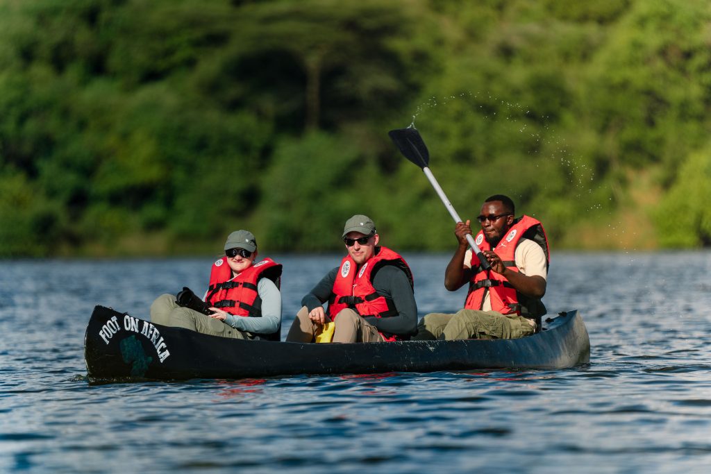 guided canoe safari tanzania, arusha national park canoeing, lake duluti canoeing tour, tanzania water safari